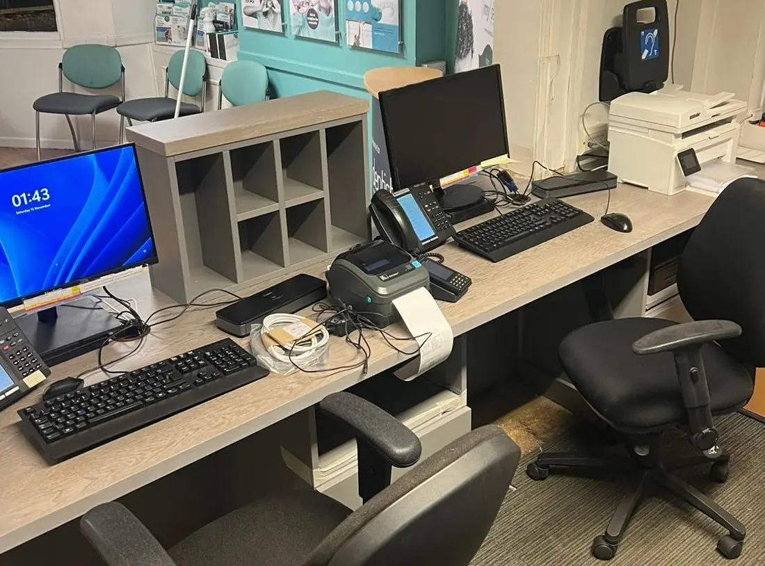 After Installation Of Desk At Tunstall